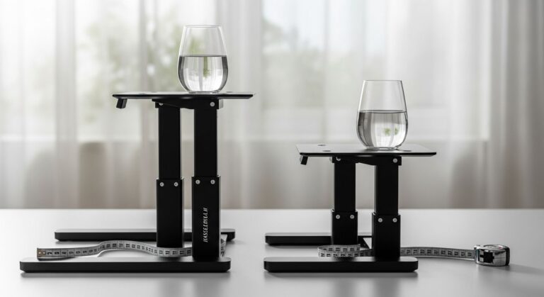 升降桌三節式 vs 兩節式桌腳差在哪？升降範圍與穩定度實測（身高 180cm 以上與哈比族必看）