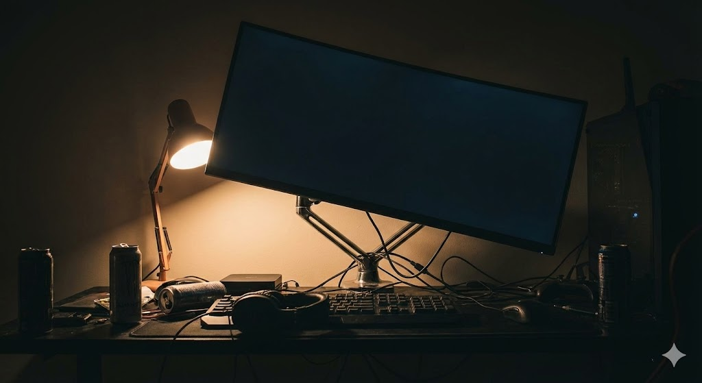 螢幕支架不夠支撐導致歪斜