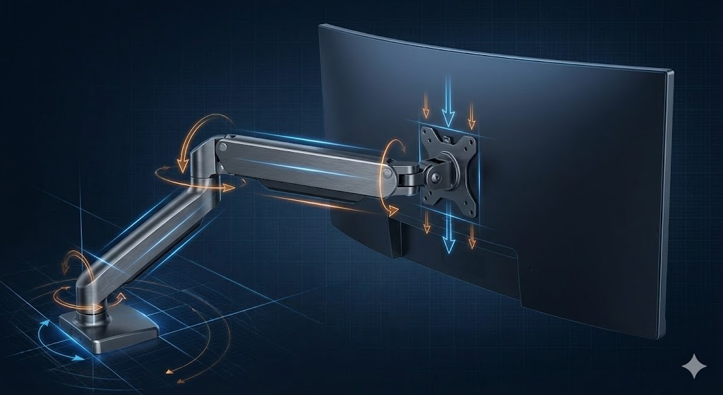 螢幕支架力矩圖