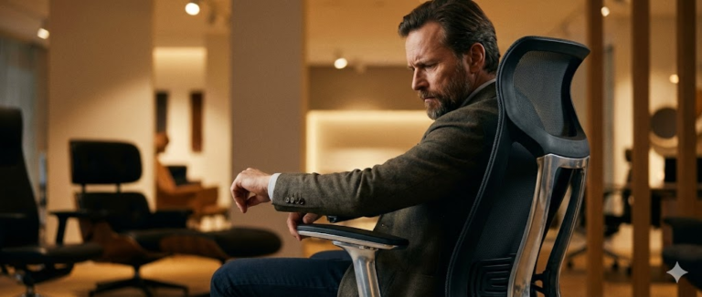 別急著下單！人體工學椅「試坐」必做的 3 個檢測動作（含全台體驗店地圖與避坑指南）